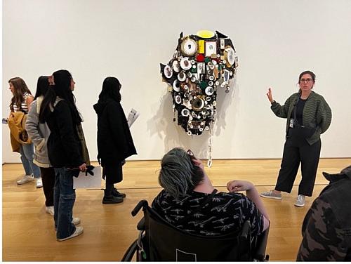 Dr. Sonya Johnson's CRIS 325 Movements Within the African Diaspora on tour with docent at the Art Institute of Chicago.
